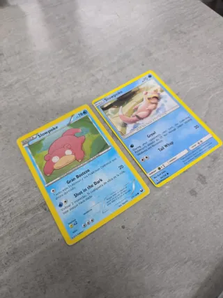 Cartas Pokémon Slowpoke y Lotad