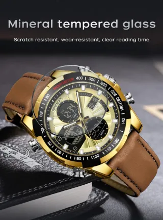 Reloj Sanda Dorado y Marrón para Hombre