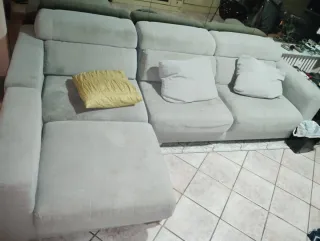 Sofá Cama Chaise Longue 3 Plazas Gris