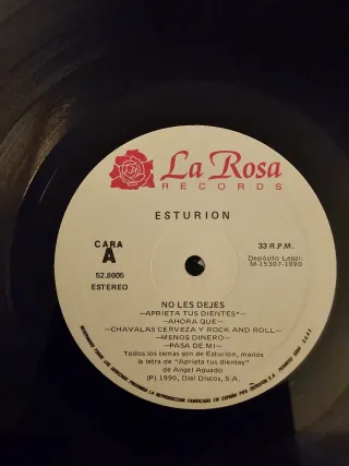 Esturión LP No Les Dejes 1990 Rock Heavy