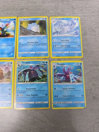 Cartas Pokémon Snom, Wooper, Toxapex 2013-2022