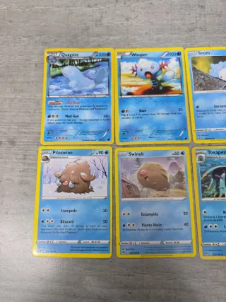 Cartas Pokémon Snom, Wooper, Toxapex 2013-2022