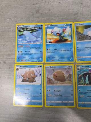 Cartas Pokémon Snom, Wooper, Toxapex 2013-2022