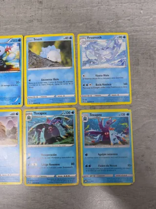 Cartas Pokémon Snom, Wooper, Toxapex 2013-2022
