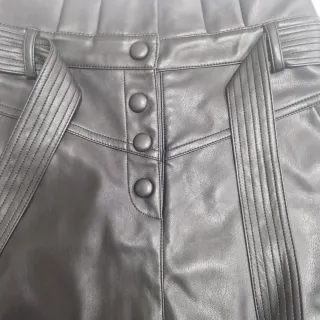 Falda efecto cuero Morgan negra