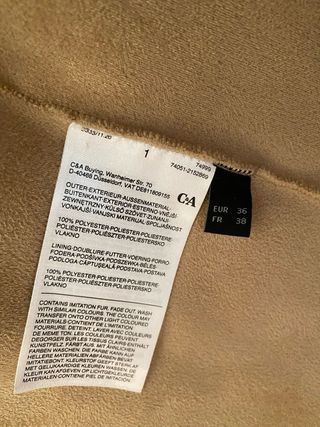 Abrigo borreguito color camel