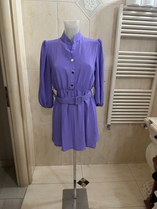 Abito viola con cintura