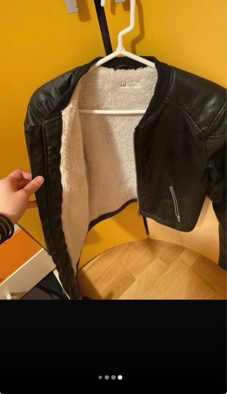 Chaqueta cuero H&M forro pelo Talla S unisex
