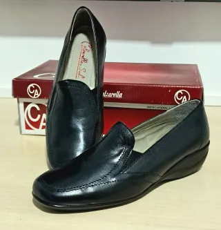 Mocasines Calzarella Mujer Talla 37 Negros zapatos