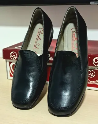 Mocasines Calzarella Mujer Talla 37 Negros zapatos