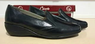 Mocasines Calzarella Mujer Talla 37 Negros zapatos