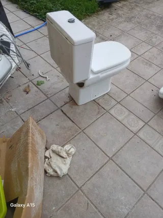 Inodoro blanco completo