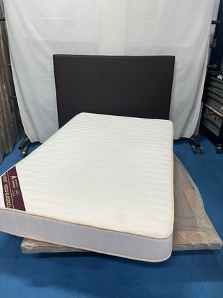 Base Tapizada y Colchón Viscoelástico 120x180