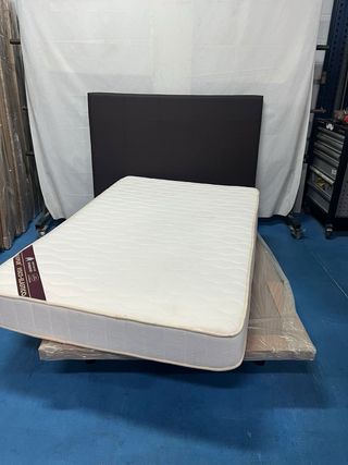 Base Tapizada y Colchón Viscoelástico 120x180