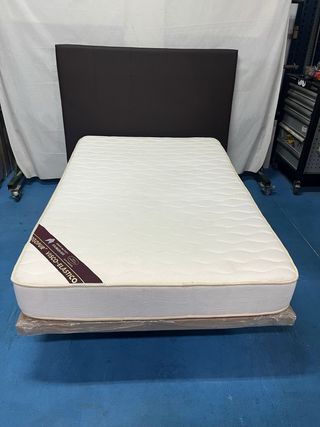 Base Tapizada y Colchón Viscoelástico 120x180