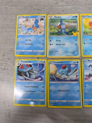 Lote Cartas Pokémon: Marill, Mr. Mime, Mr. Rime