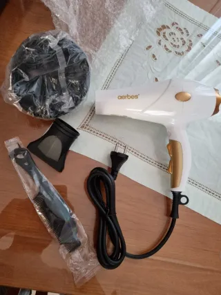 Asciugacapelli Aerbes AB-J59 Bianco/Oro