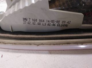 Piloto tras der interior bmw 117378 7160064 serie