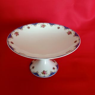 Centro de mesa porcelana flores azules