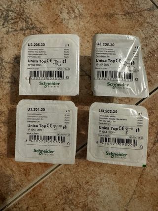 Mecanismos Schneider Electric Unica Aluminio