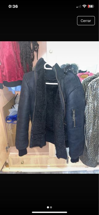 Chaqueta negra forrada
