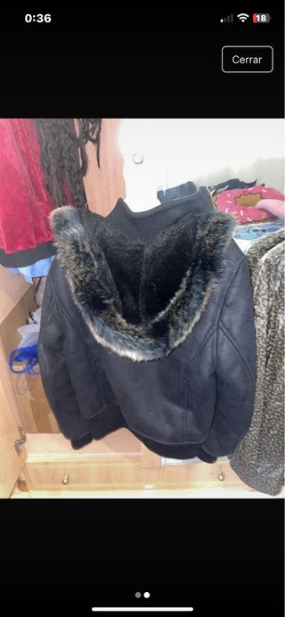 Chaqueta negra forrada