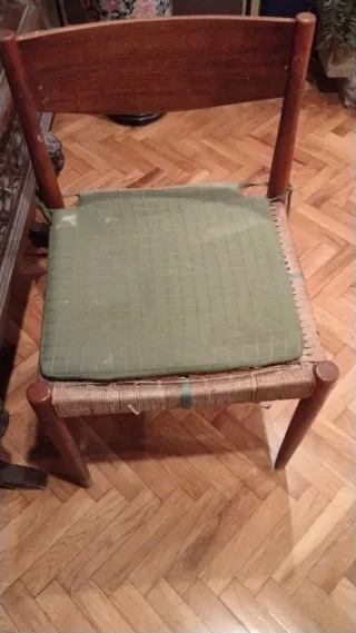 Sillas de cocina madera y tela