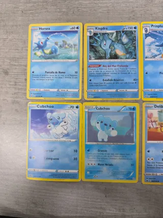 Lote 8 Cartas Pokémon Prinplup, Delibird, Piplup