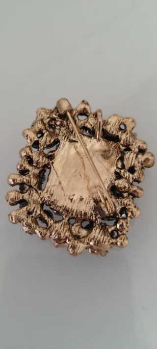 Spilla Ciondolo metallo Antichizzata Blu