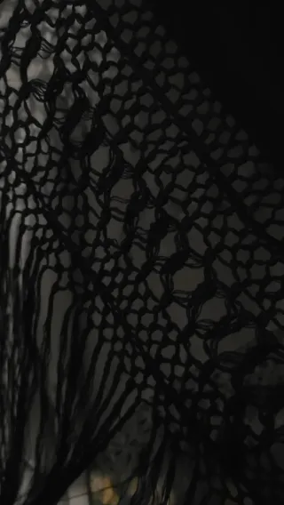 Manton de Manila Negro Bordado Flores