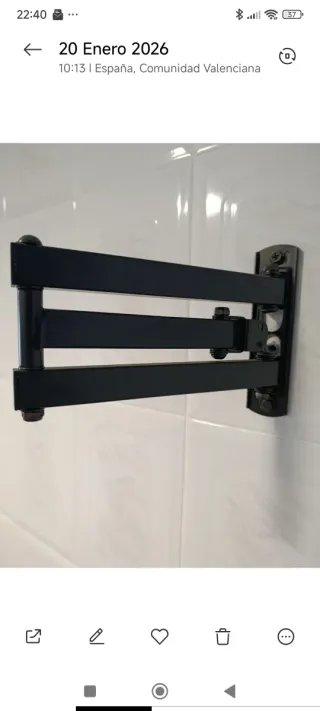 Soporte Pared TV Perlegear Negro