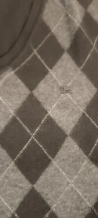 Chaleco Burberry Lana Negro y Gris