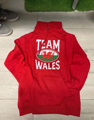 Sudadera Roja Team Wales Talla XS unisex