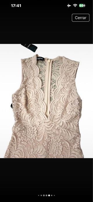 Vestido Bebe Rosa Talla XS Encaje