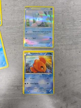 Pack 4 Cartas Pokémon Squirtle y alomomola holo