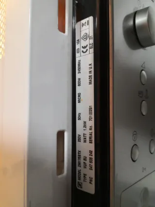 Microondas Zanussi Integrable