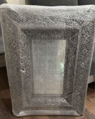 Espejo decorativo marco plateado