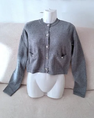 Cardigan grigio donna