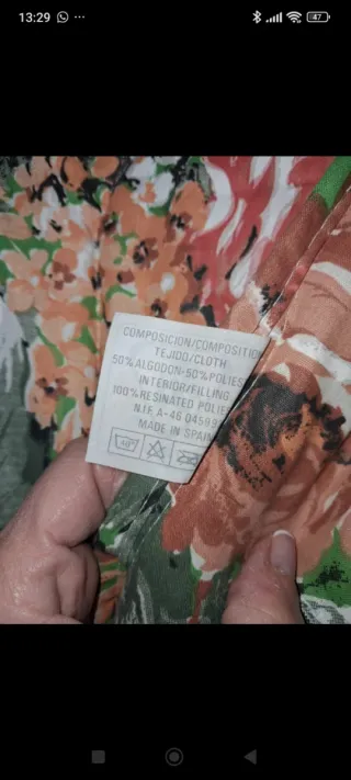 Colcha edredón de matrimonio floral