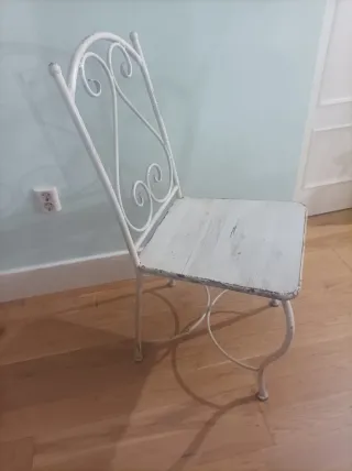 4 Sillas Hierro y Madera