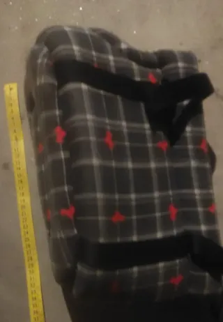 Trasportino cane medio piccolo grigio rosso