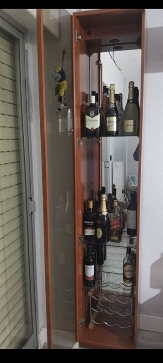 Vitrina de madera y cristal