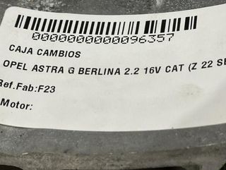 Opel 96357 f23 caja cambios astra g 2.2 16v cat (z