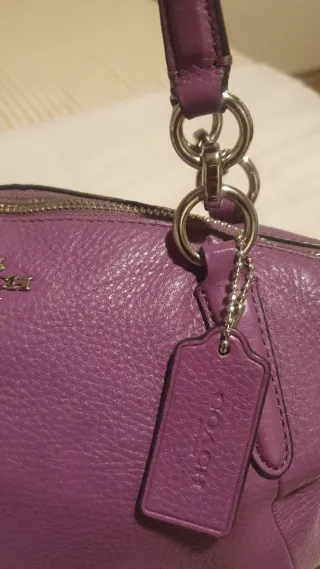 Bolso Coach Morado Piel