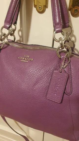 Bolso Coach Morado Piel