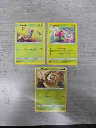 Lote 5 Cartas Pokémon Weedle y venonat
