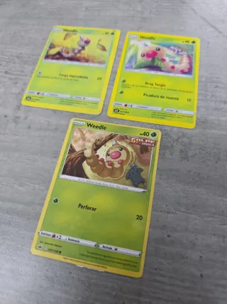 Lote 5 Cartas Pokémon Weedle y venonat