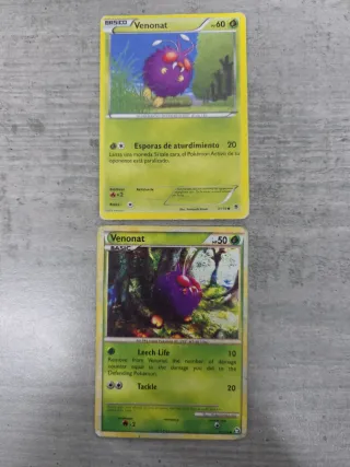 Lote 5 Cartas Pokémon Weedle y venonat