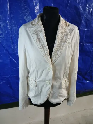 Giacca donna bianca con ricami