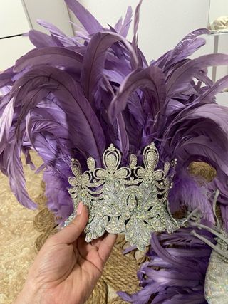 Disfraz Carnaval Morado y Plateado